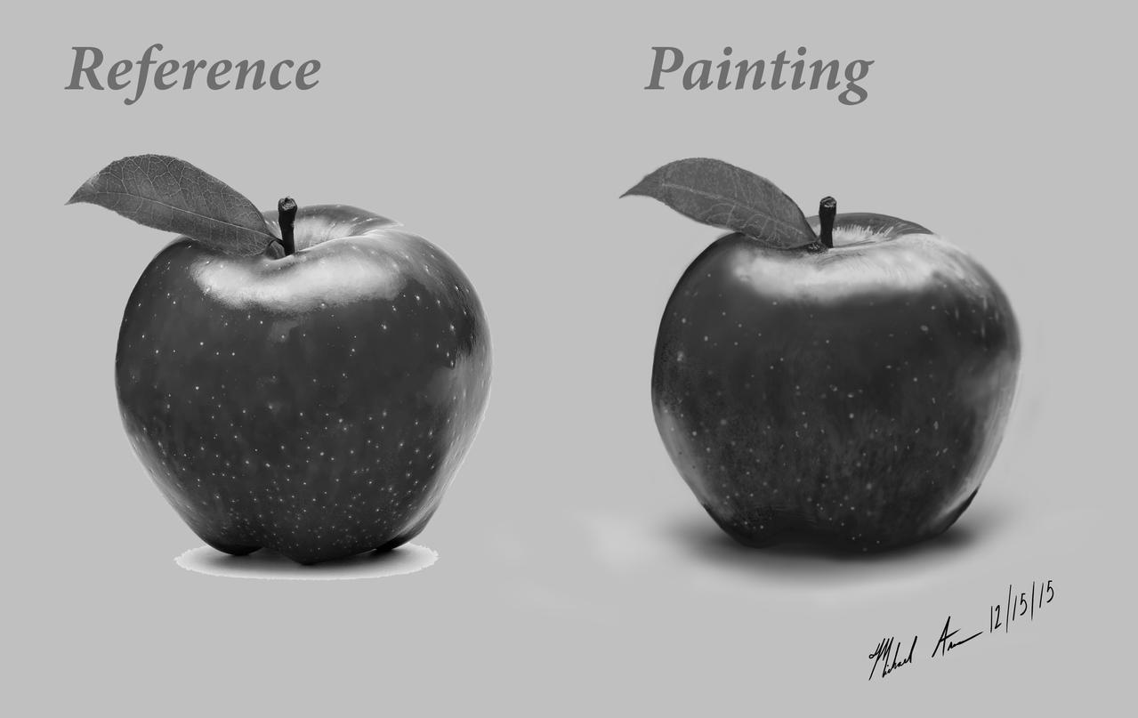 1 Hour Grey Scale Apple Study by ArtofAscension on DeviantArt