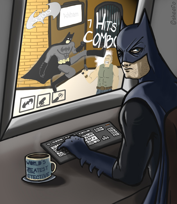 Batman playing Batman