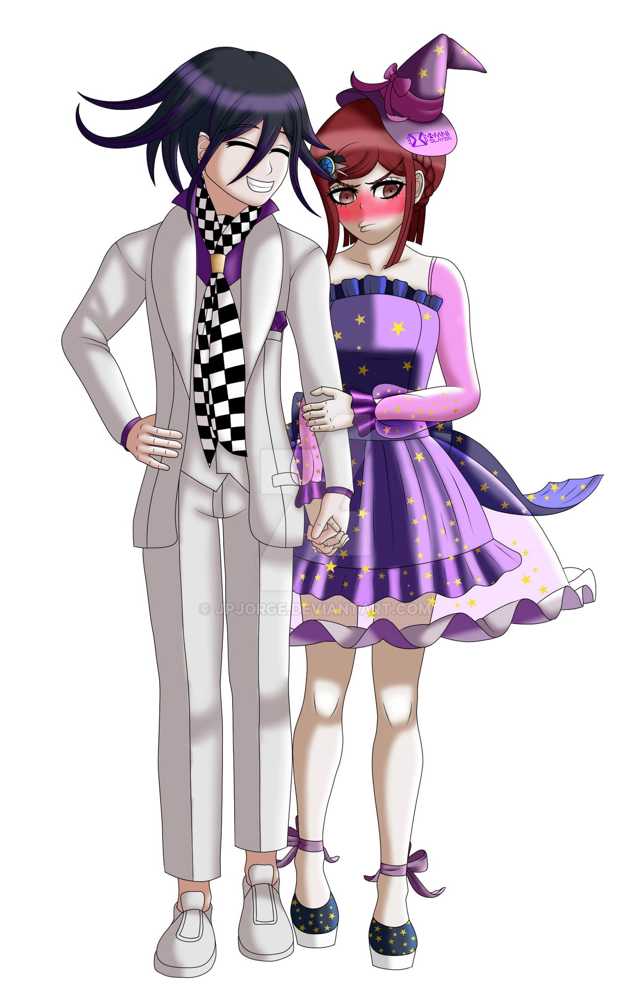 Commission #61 - Kokichi and Himiko Hand Holding by jpjorge on DeviantArt