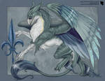 Gryphon With Fleur De Lis by Ulario