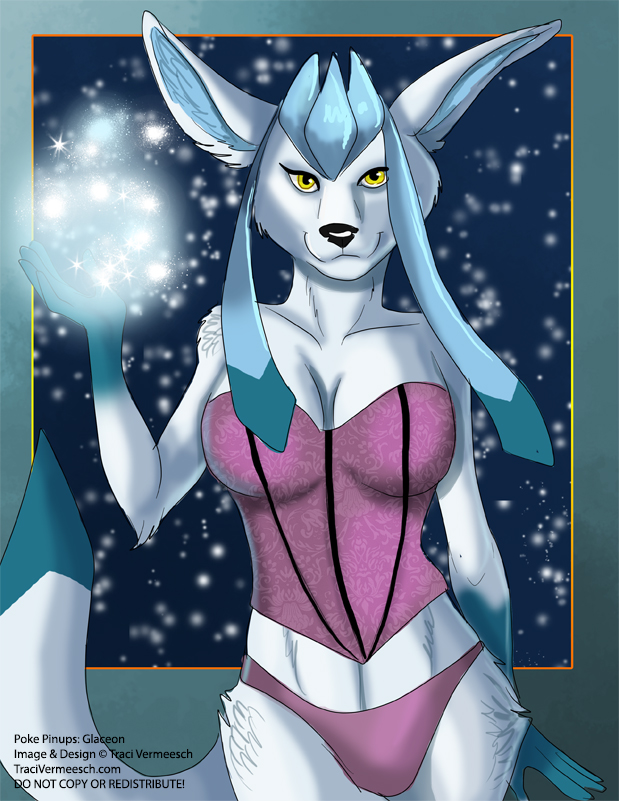 Poke Pinups Glaceon By Ulario On Deviantart