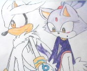 Silver and Blaze holding hands by BlazeDuhFlame