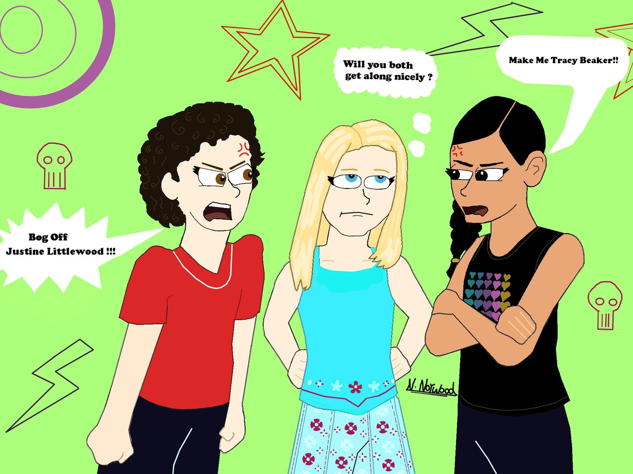 Tracy Beaker - Tracy ,Louise and Justine by NiallNorwood66 on DeviantArt