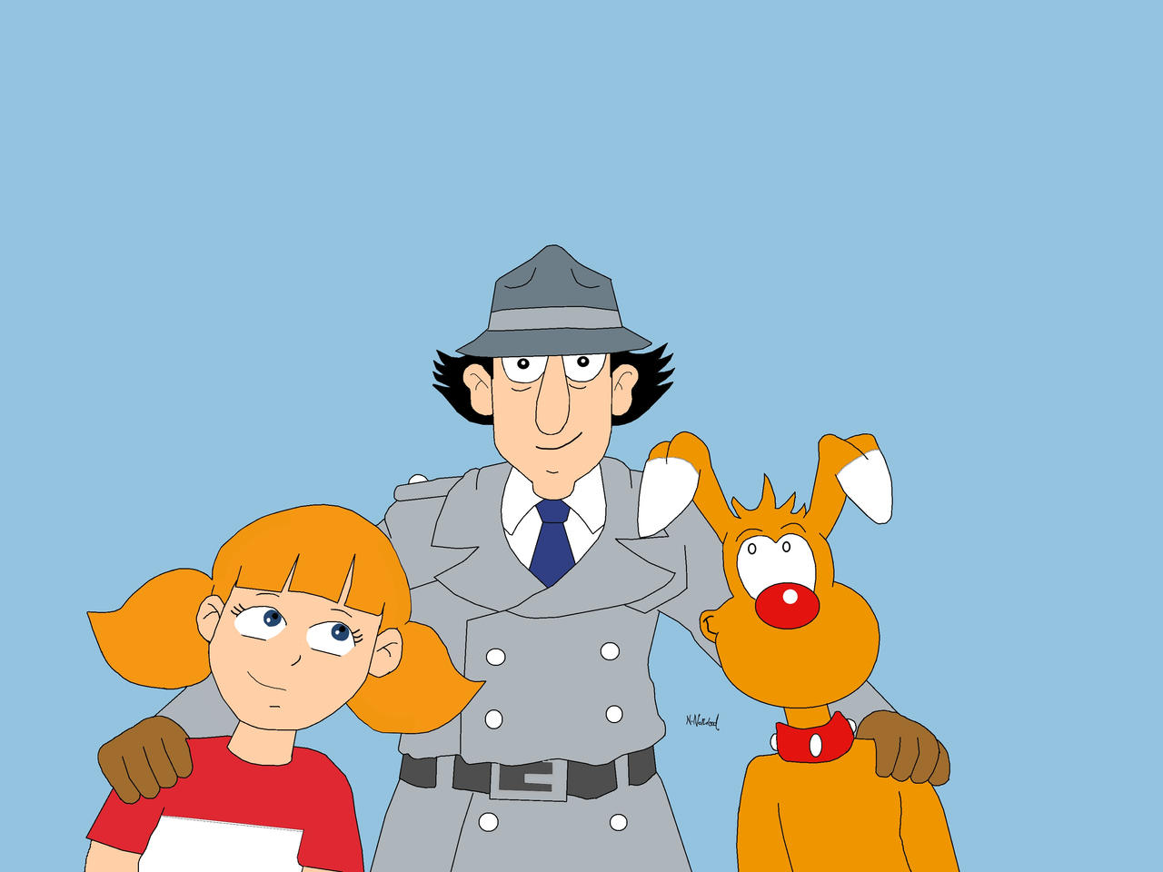 Inspector Gadget - Gadget , Penny and Brain by NiallNorwood66 on DeviantArt
