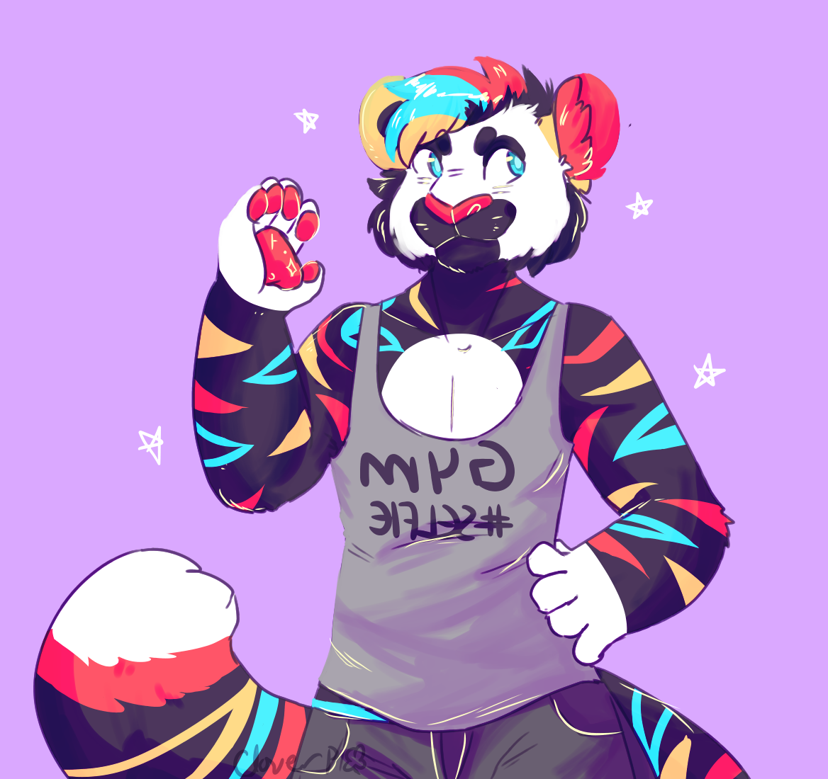 big buff glitter tiger