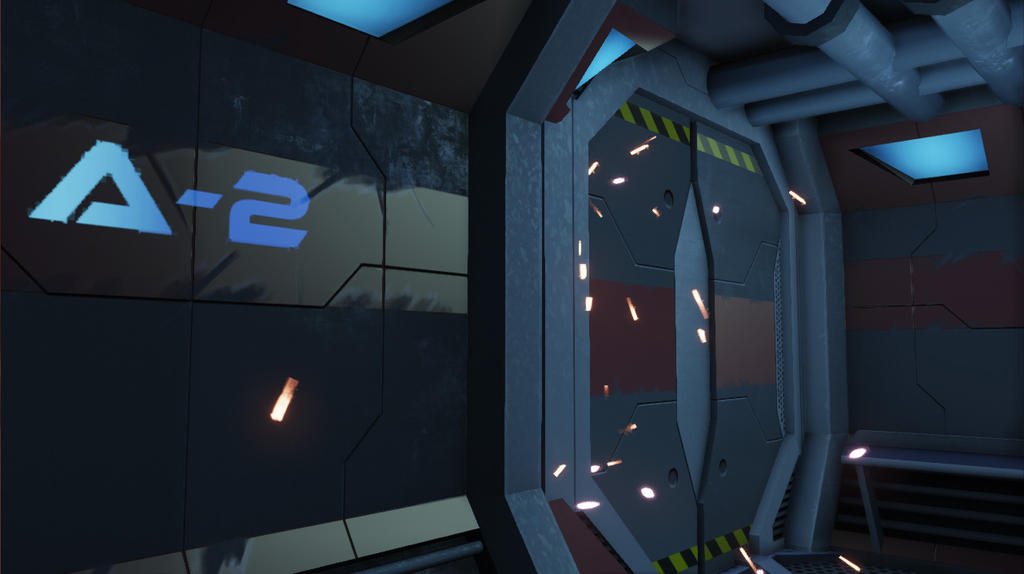 Sci-Fi UDK Level 7 - Broken Door by WesleyPaquette on DeviantArt