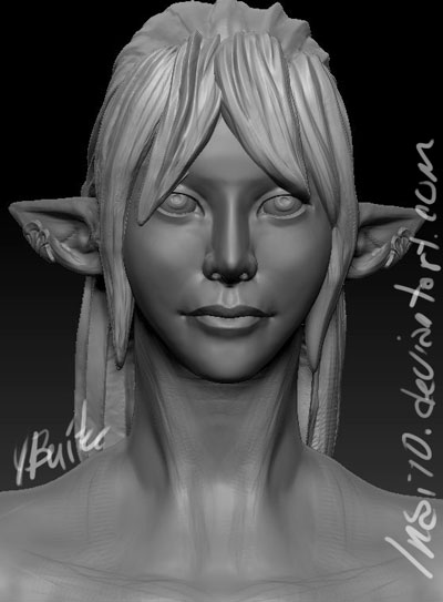 FFXIV-character bust WIP