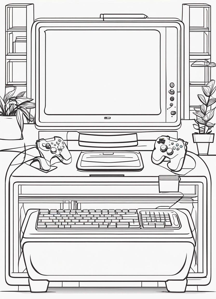 Computer Game Without Any Colouring Video Games Coloring Page by LizC864 on DeviantArt
