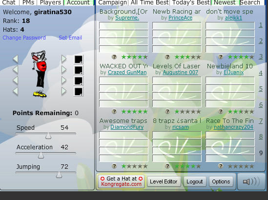 my platform racing 2 account by giratina530 on DeviantArt