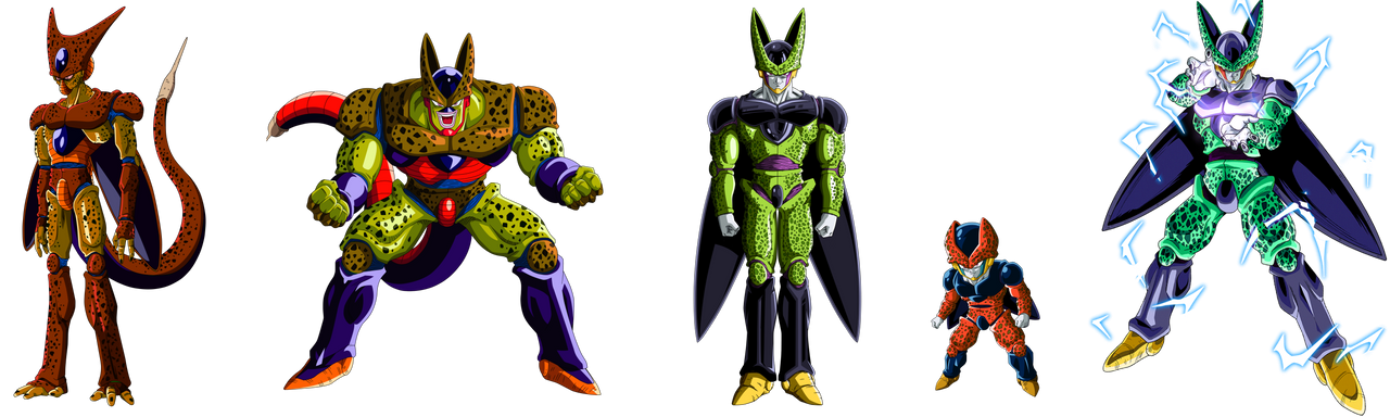 Cell Forms DBZ (my version) by Randomcard2020 on DeviantArt