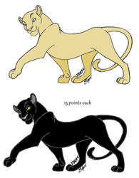 Lioness + Panther 15 Points Each