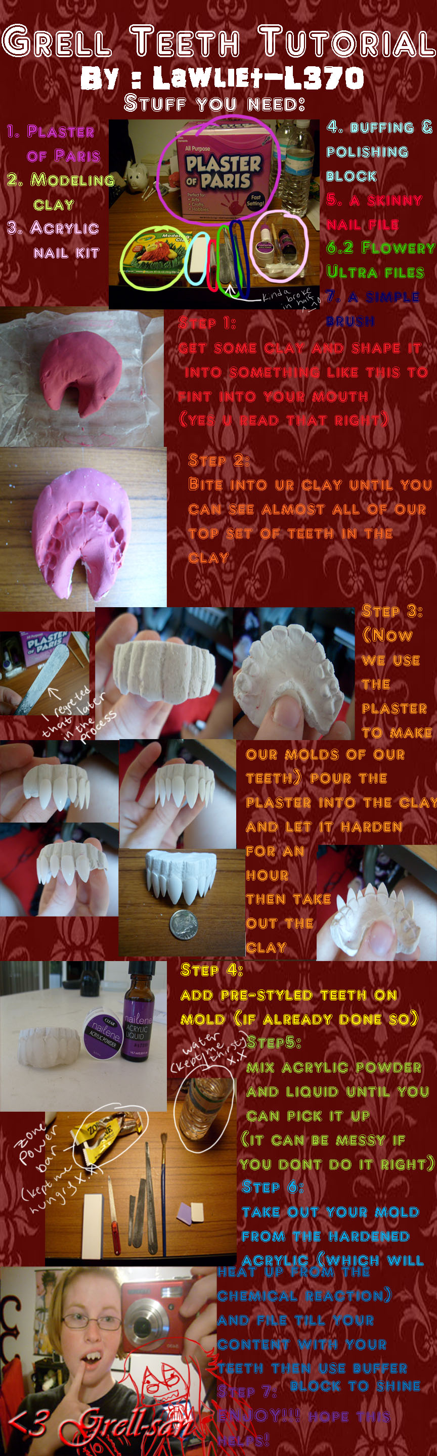 Grell teeth tutorial