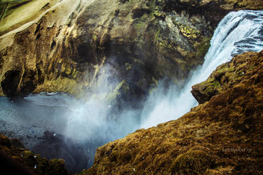 On the top of the waterfall