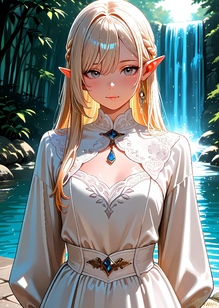 Abyss Elf Waterfall Elf Priestess by Quamos on DeviantArt