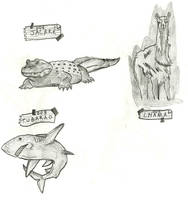 Crocodile, shark and llama tests