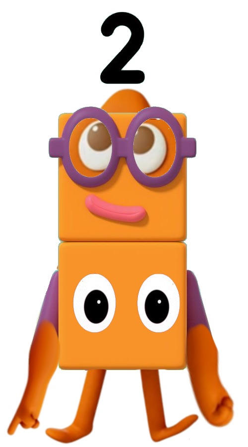 Number Blocks 2 Pattern Numberblocks two as colourblock orange by 209TheAestheticQueen on ...