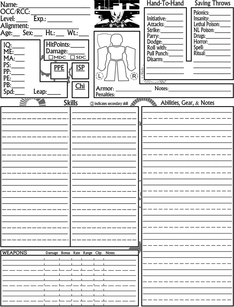 Rifts Character Sheet by Jector on DeviantArt