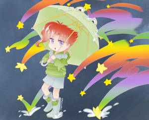 Kid Kakyoin Redraw with Rainbows