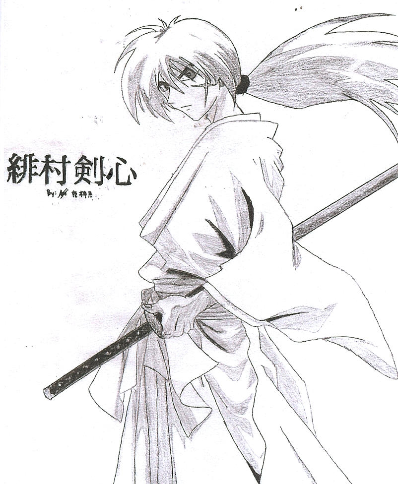 himura kenshin (rurouni kenshin) drawn by bikkusama