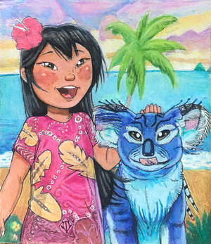 Retro Lilo and Stitch