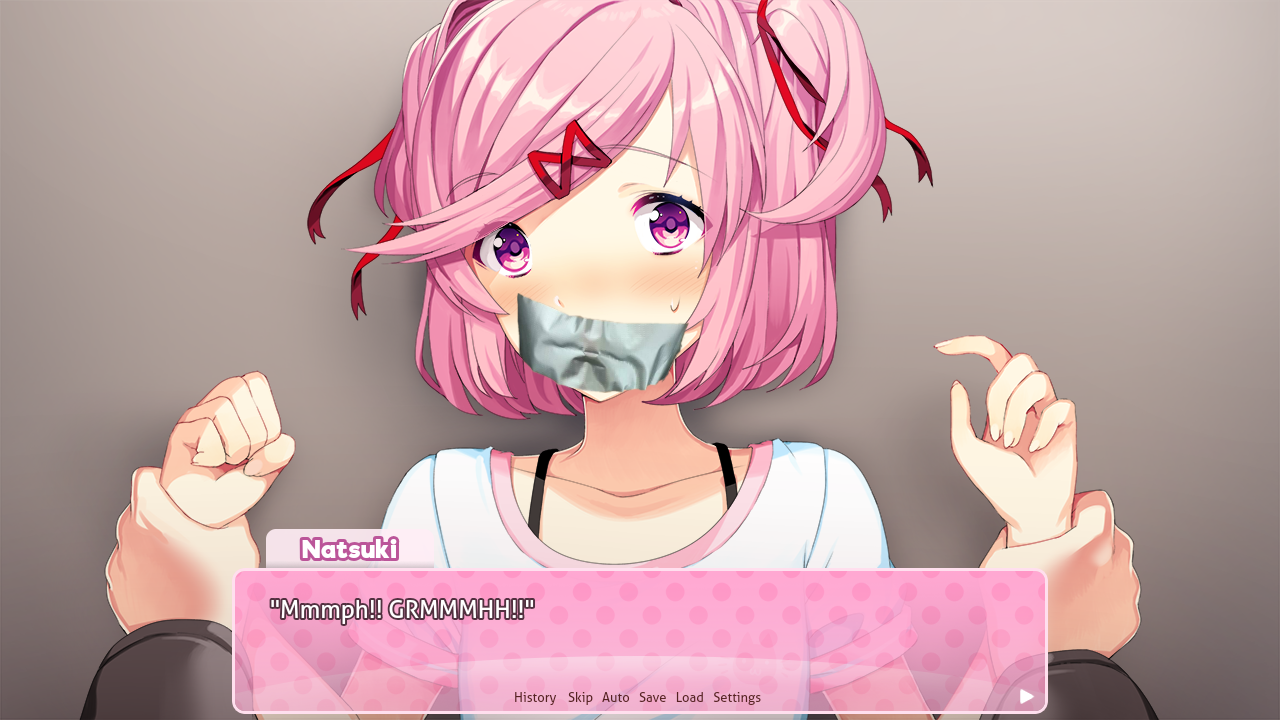 Natsuki Tape Gagged by DDLCTiedUp on DeviantArt