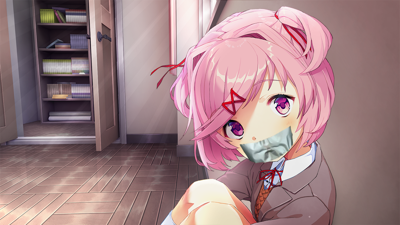 Gagged Natsuki Close Up by DDLCTiedUp on DeviantArt
