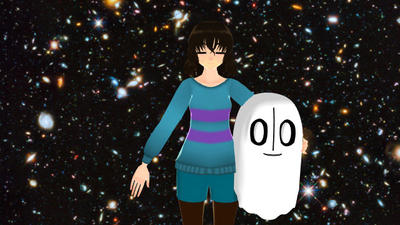 Frisk + Napstablook feeling like garbage together