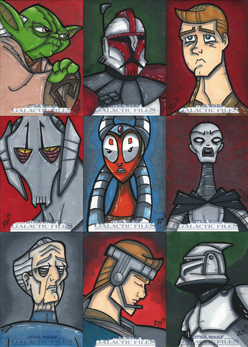 Star War Galactic Files Sketchcards Part 1