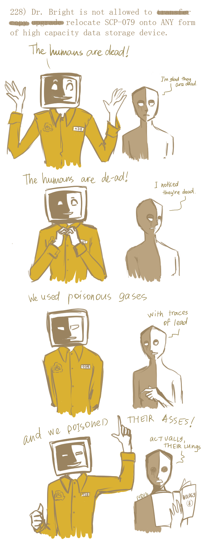 SCP 079 doodles by parenthesisgrey on DeviantArt