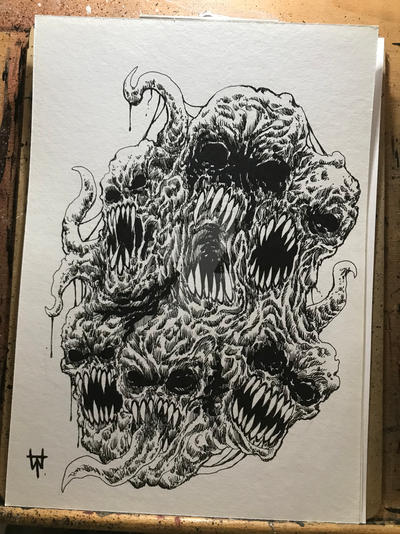 Demonic Entity Creature Ink Drawing by demonic666evil on DeviantArt