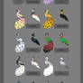 Peafowl Friesian Color Chart - Extremely Rare