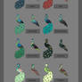 Peafowl Friesian Color Chart - Uncommon