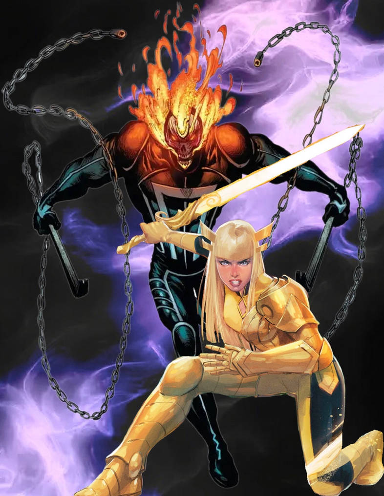 Ghost Rider Magik Ghostrider x Magik in action by khaleesiwendy on DeviantArt