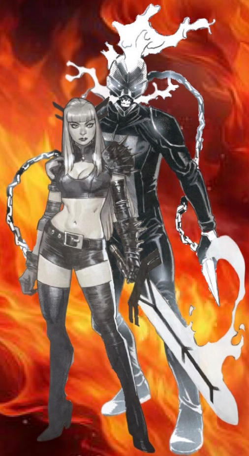 Ghost Rider Magik ghost rider x magik monochrome by khaleesiwendy on DeviantArt