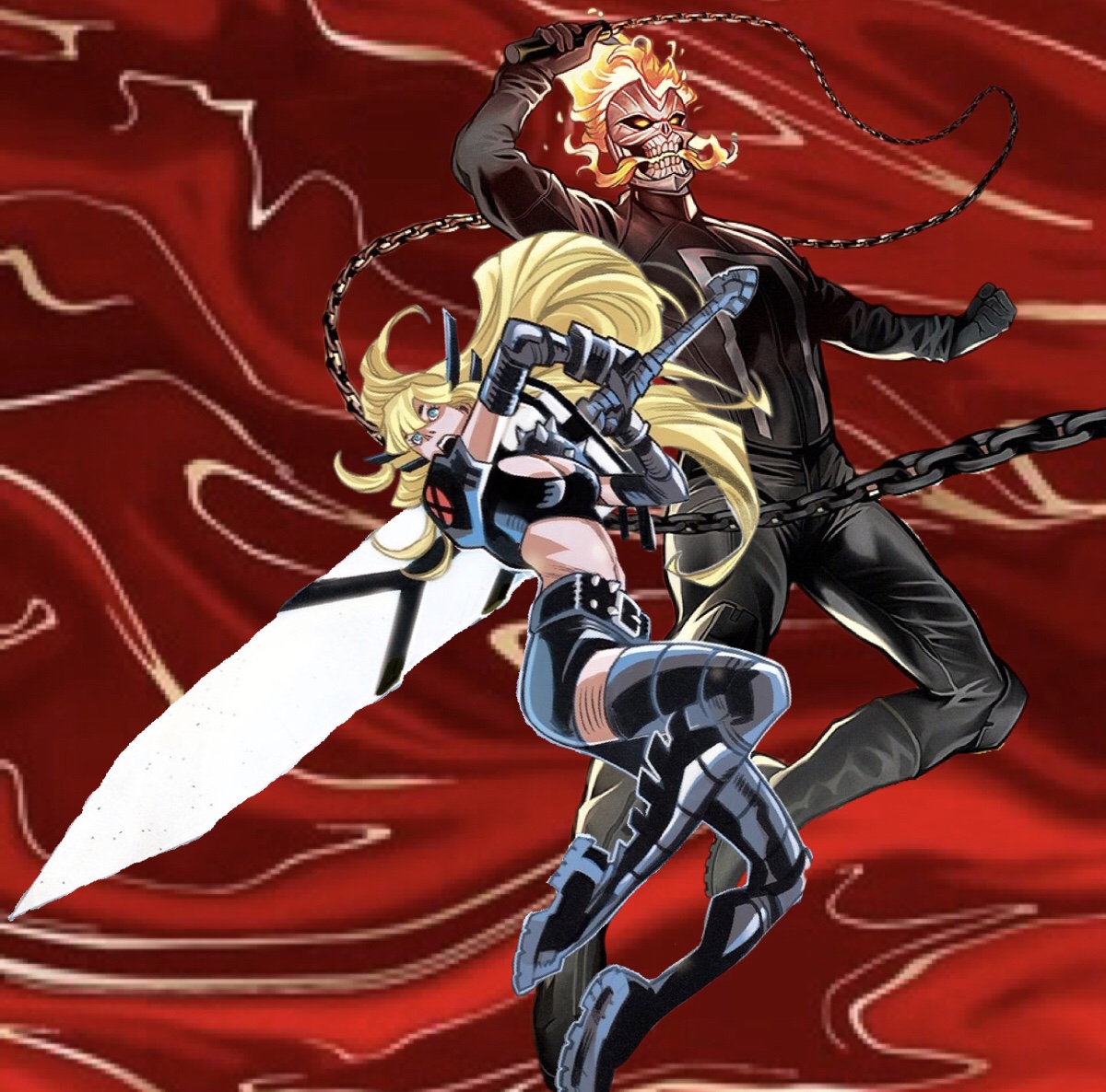 Ghost Rider Magik Ghost rider x Magik in battle by khaleesiwendy on DeviantArt