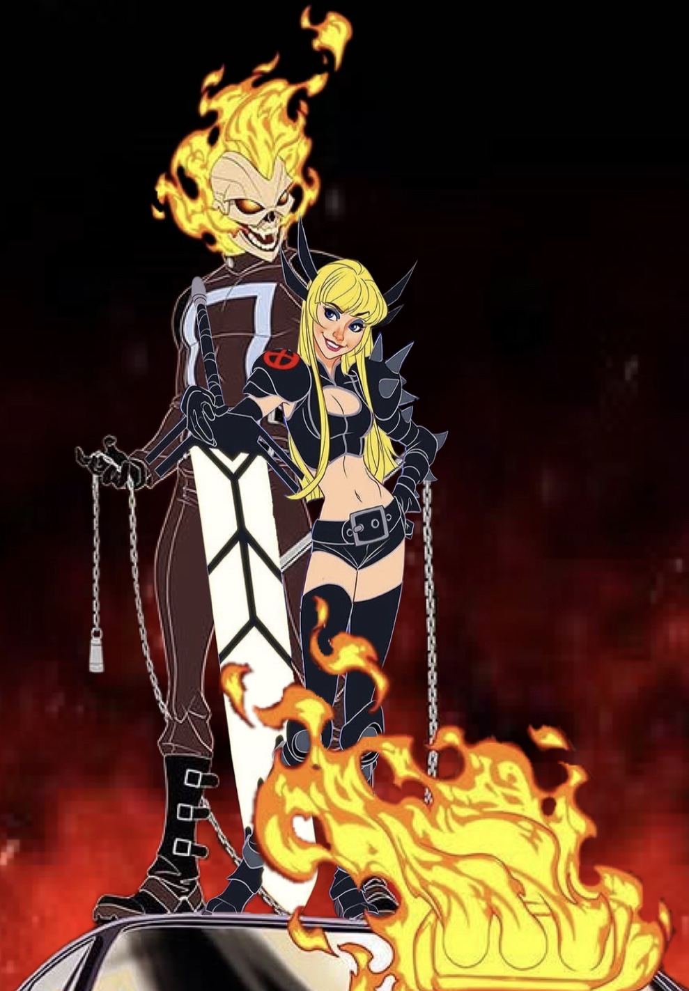 Ghost Rider Magik Ghost rider x magik disney esc style by khaleesiwendy on DeviantArt