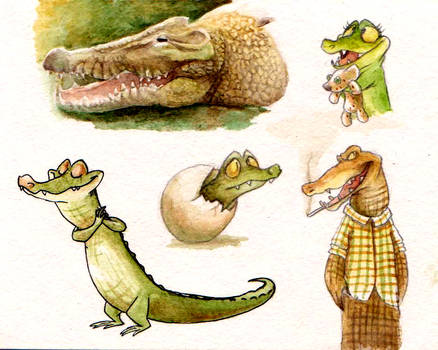 Crocodile doodles