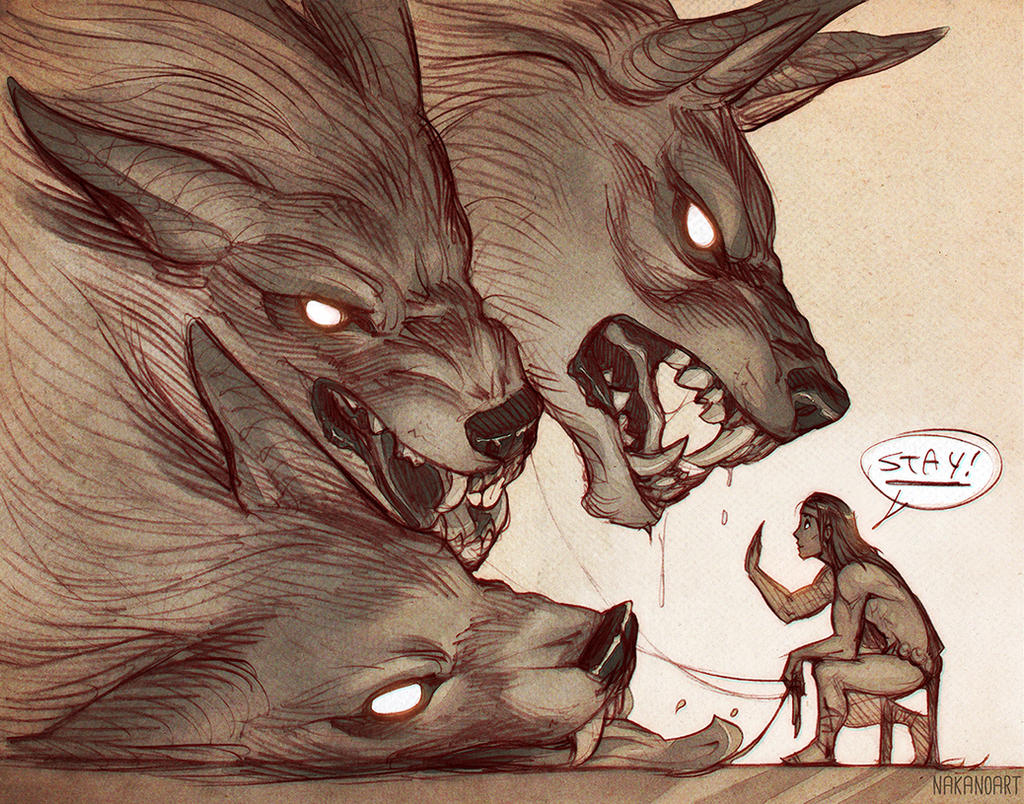 Taking the Dog for a Walk by nakanoart