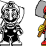 Toadspin - shaded and colored mario sprites