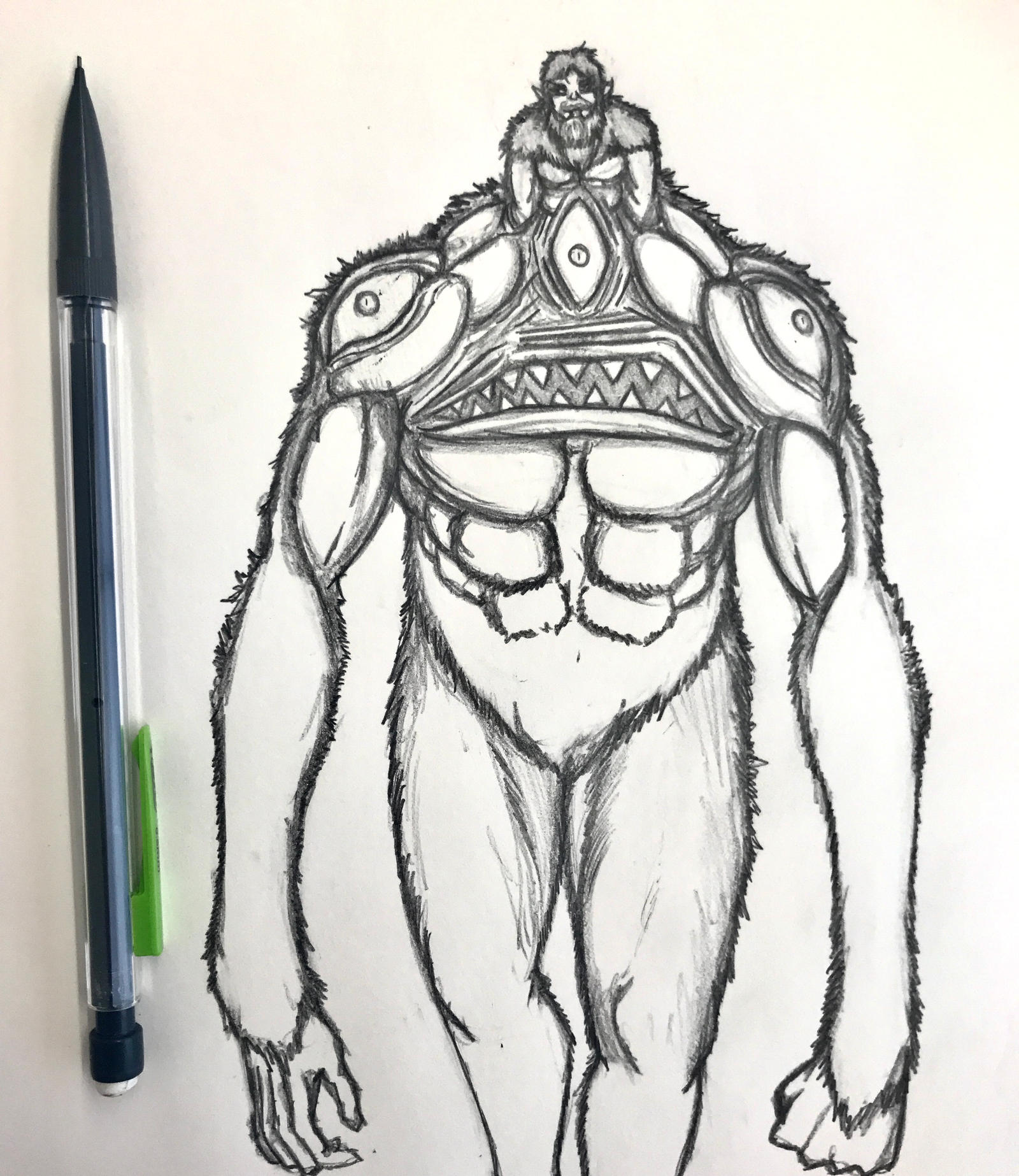 wallpapers Beast Titan Drawing wyald beast titan by arrancarfighter on