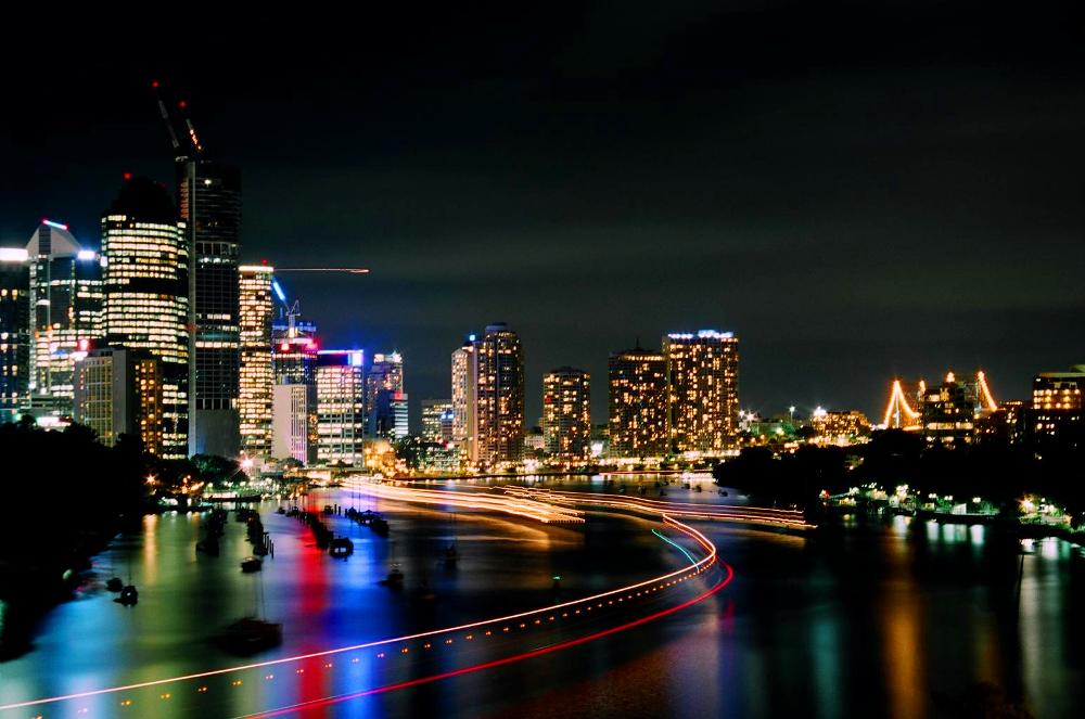 Night lights and Boat Trails