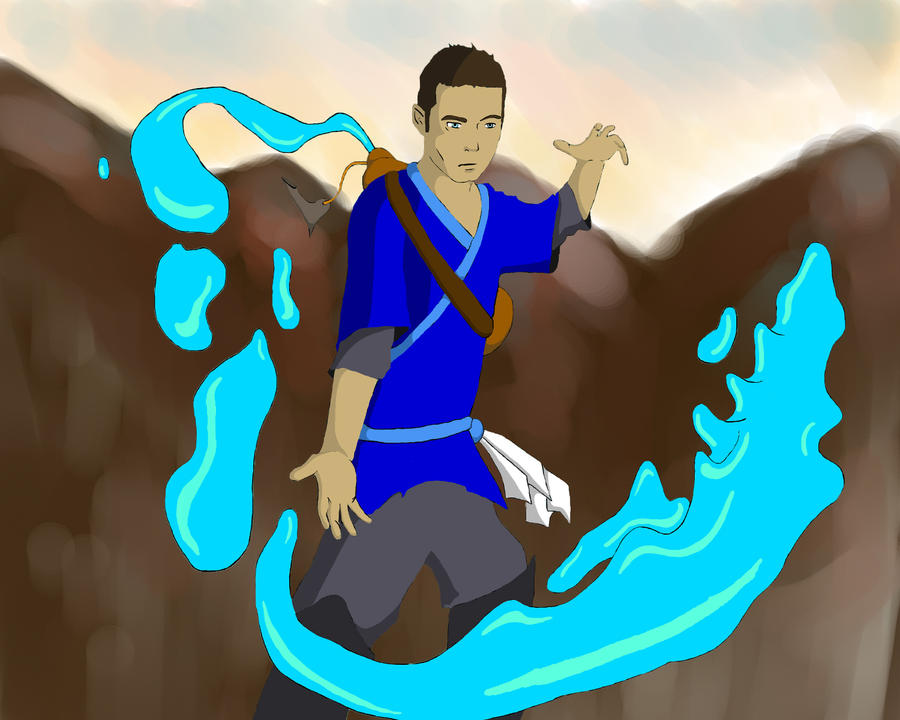 Waterbender Drawing Water Bender Self-Portrait by ScottRL on DeviantArt
