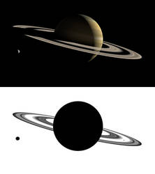 Ringed Exoplanet and Mask Stock Image