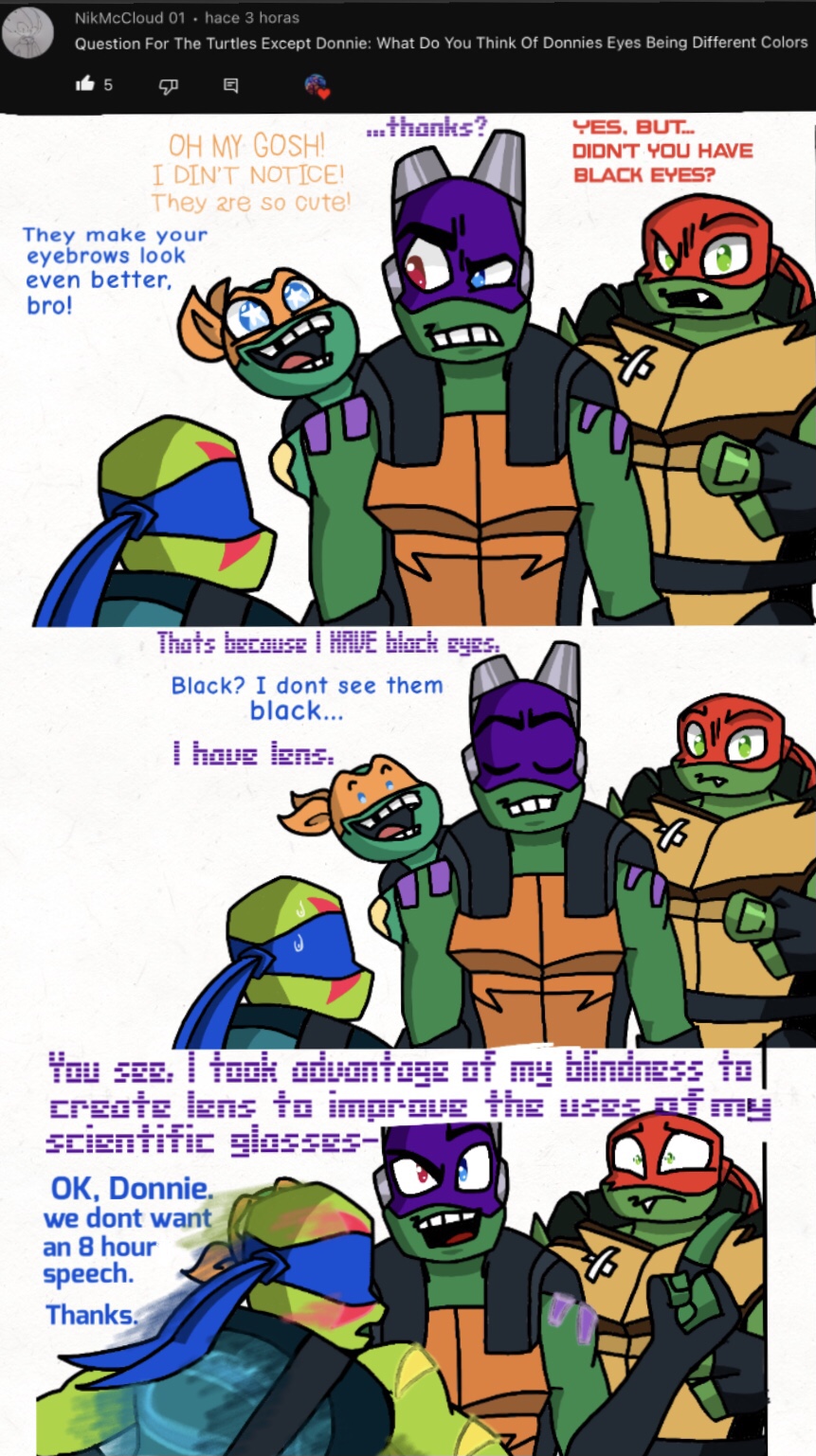 Rottmnt Color In ROTTMNT Q and A Donnies eyes by SonicLeoSansPiratas on DeviantArt