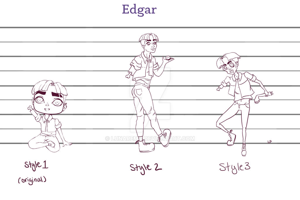 Edgar In Different Styles by LunaRema on DeviantArt
