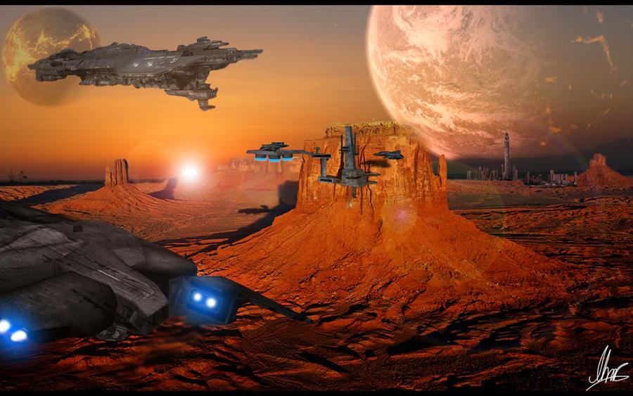 Halo UNSC base on red planet by CpCody on DeviantArt