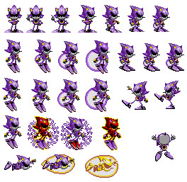 Darkspine Metal Sonic, DarkSpine Metal Sonic Sprites by METARUSONIKU on  deviantART