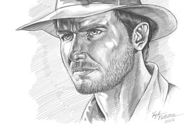 Indiana Jones Digital Pencil Sketch