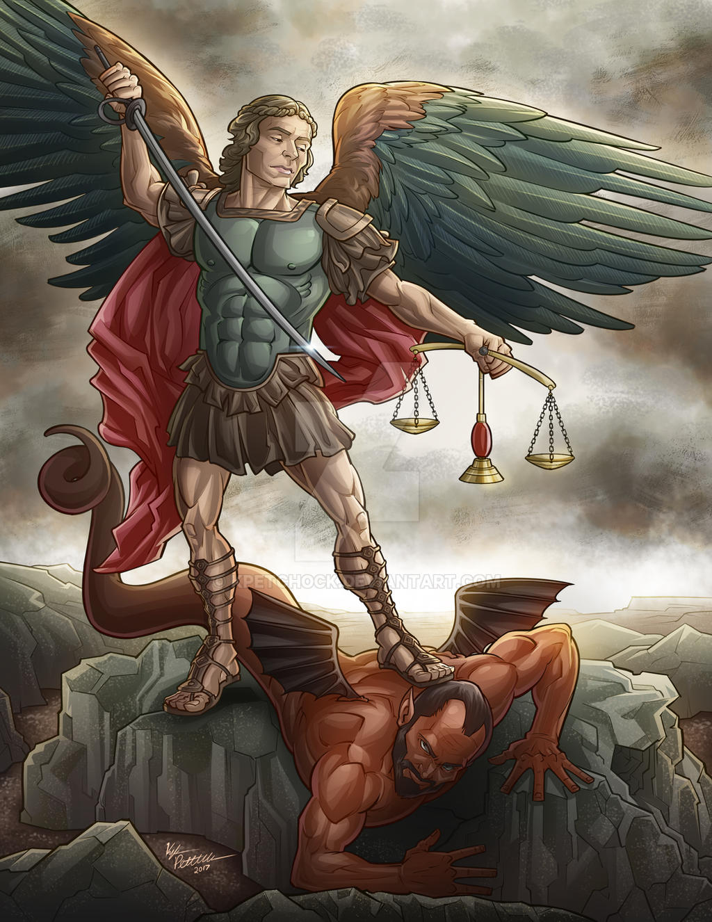 Good vs evil Arcangel San Miguel by monoguru on DeviantArt
