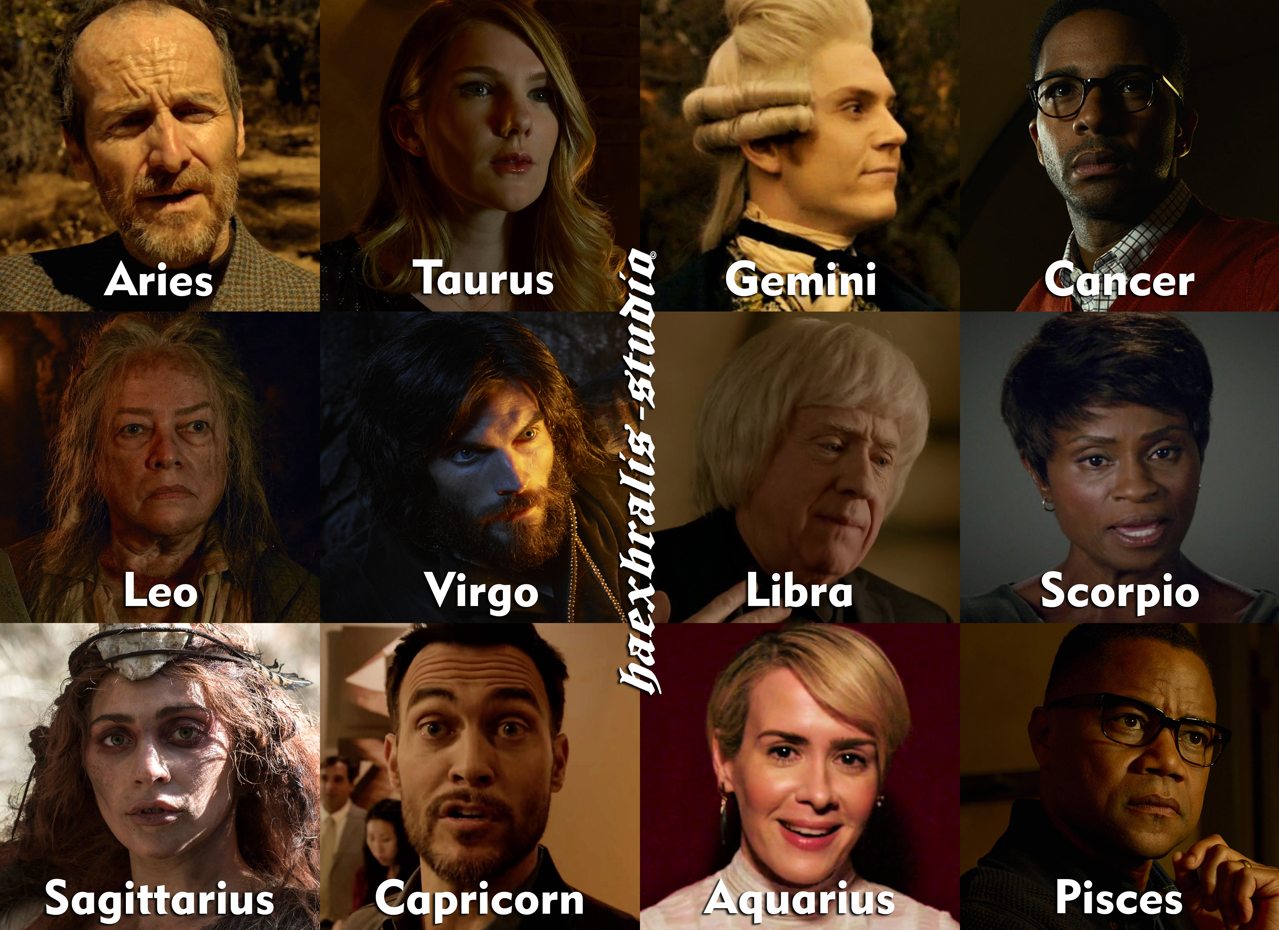 Ahs: Roanoke As Zodiac Signs By Haexbralis-Studio On Deviantart